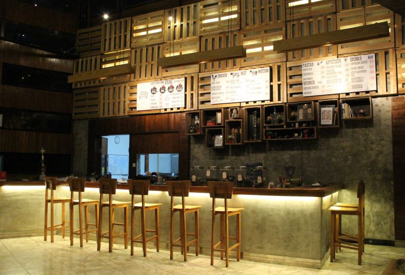 Elegant Home Bar with Lighting